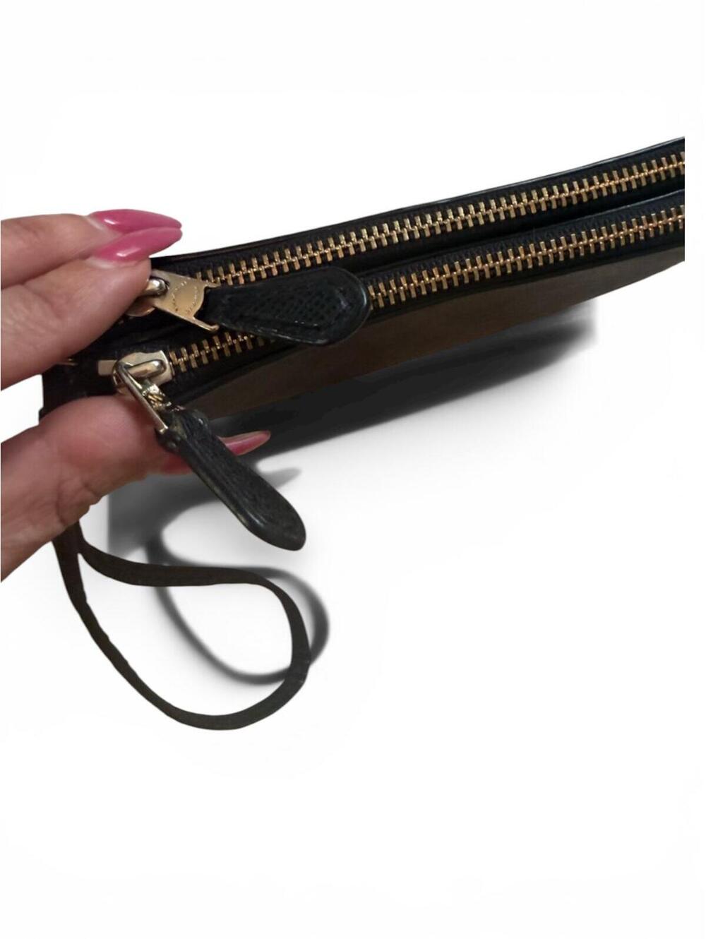 Coach monogram double zip wristlet with hang tang - Picture 5 of 9